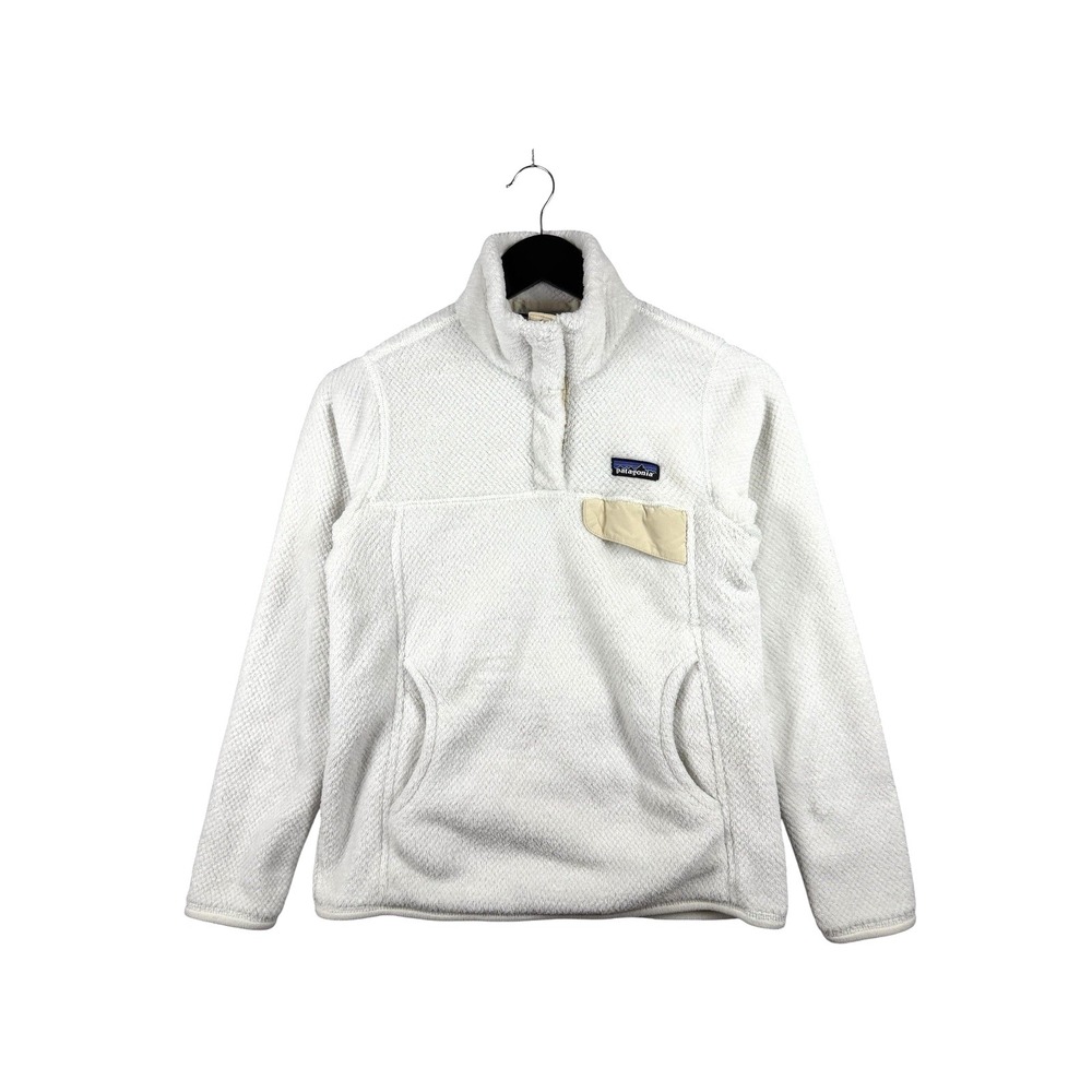 PATAGONIA‎  Women's Re-Tool Snap-T Fleece Pullover in White/Cream Sz S
